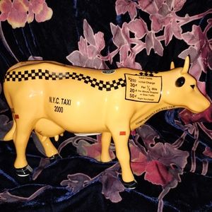 RARE Cow parade Taxi Bank by Bill Melton